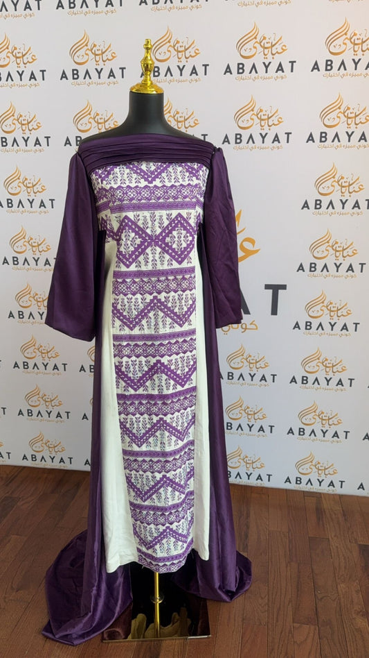 Embroidery Purple Dress