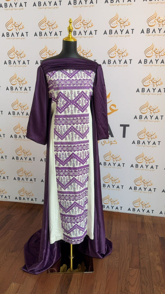 Embroidery Purple Dress