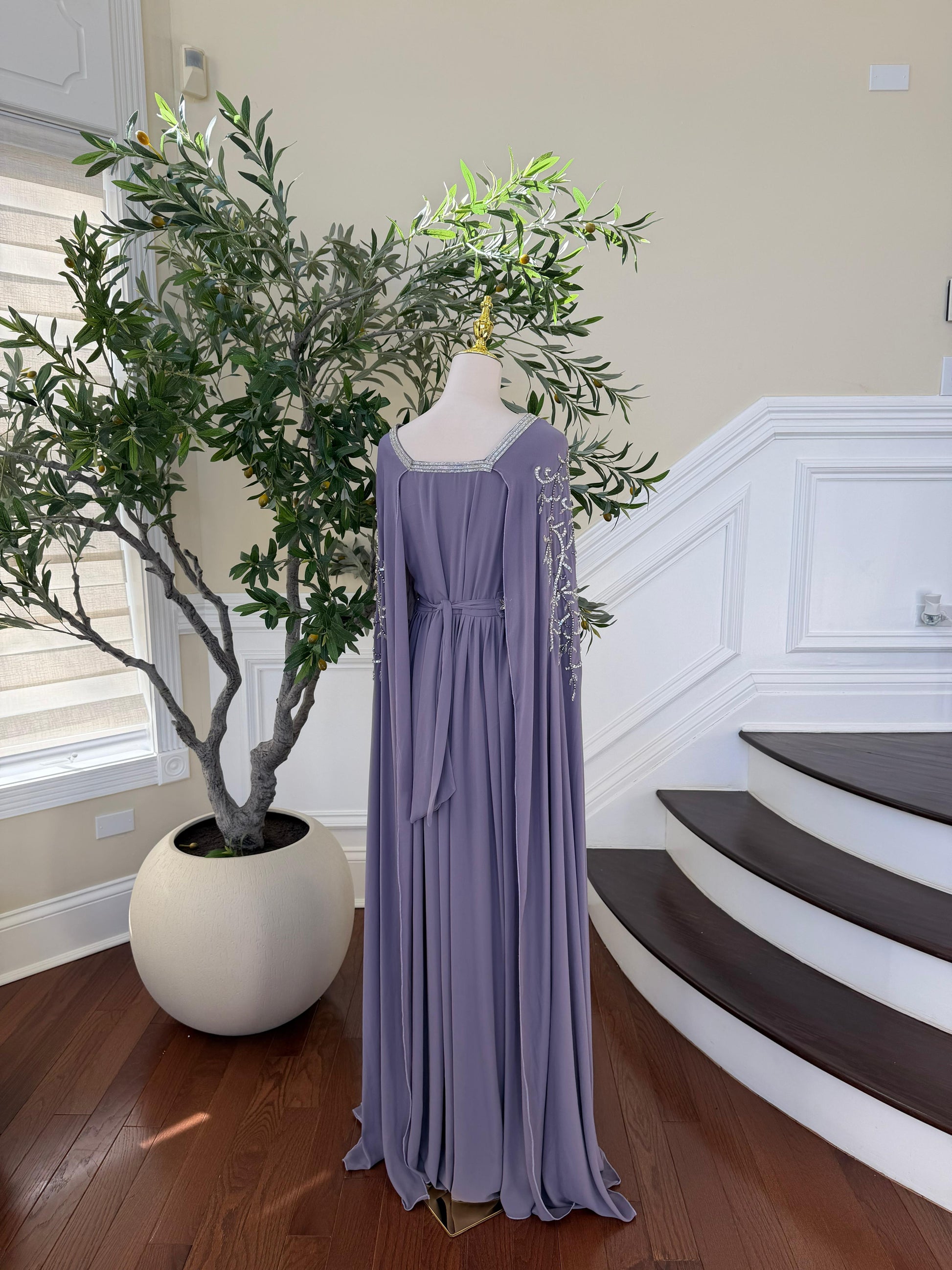 Lavender Drape Elegance Kuftan