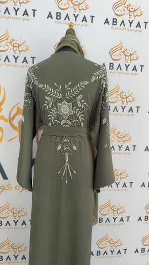 Green Elegance Abaya