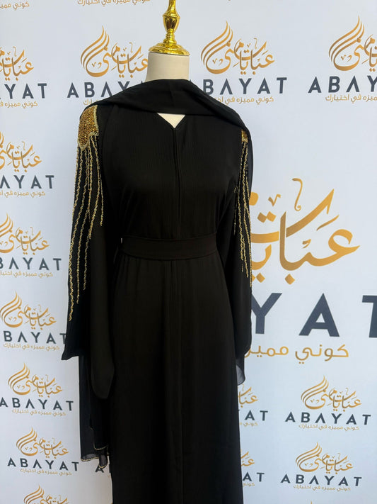 Golden Black Abaya