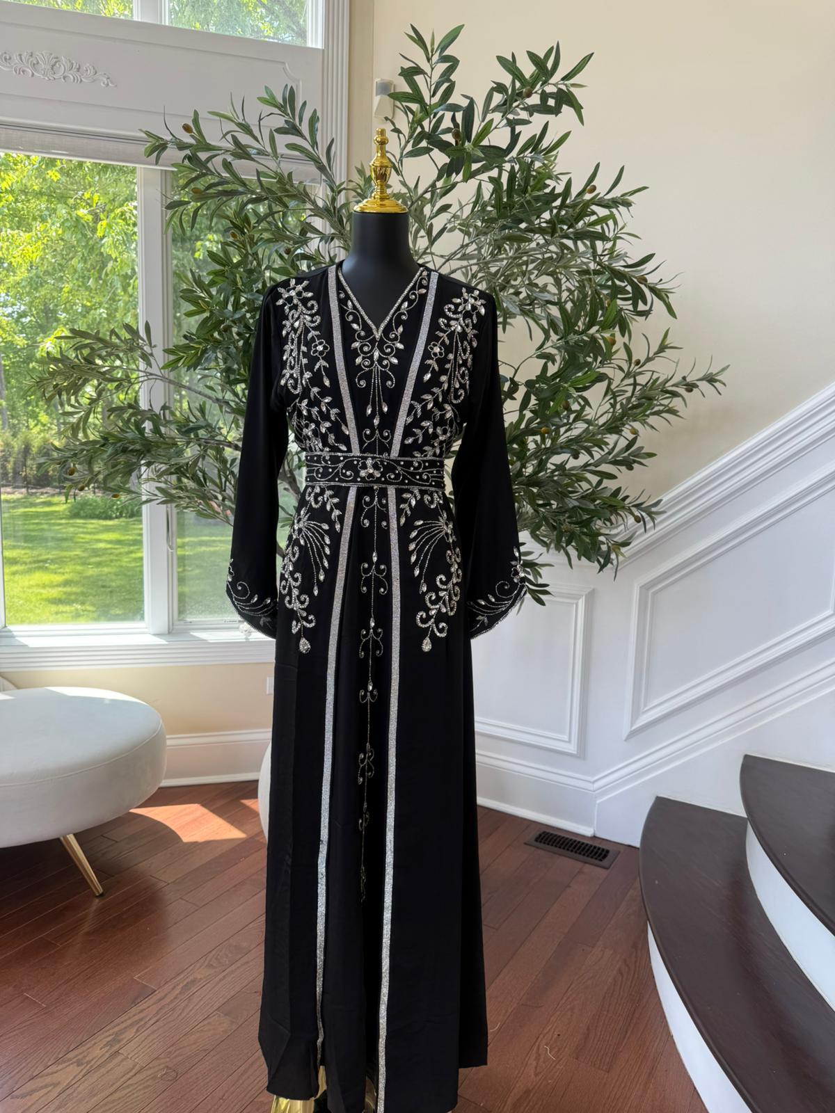 Black Two Piece Abaya Kuftan