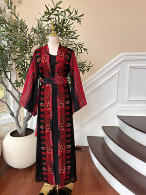 Black Two Piece Tatreez Traditional Majdalawi Thobe