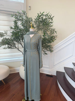 Mint Golden Nujum Abaya