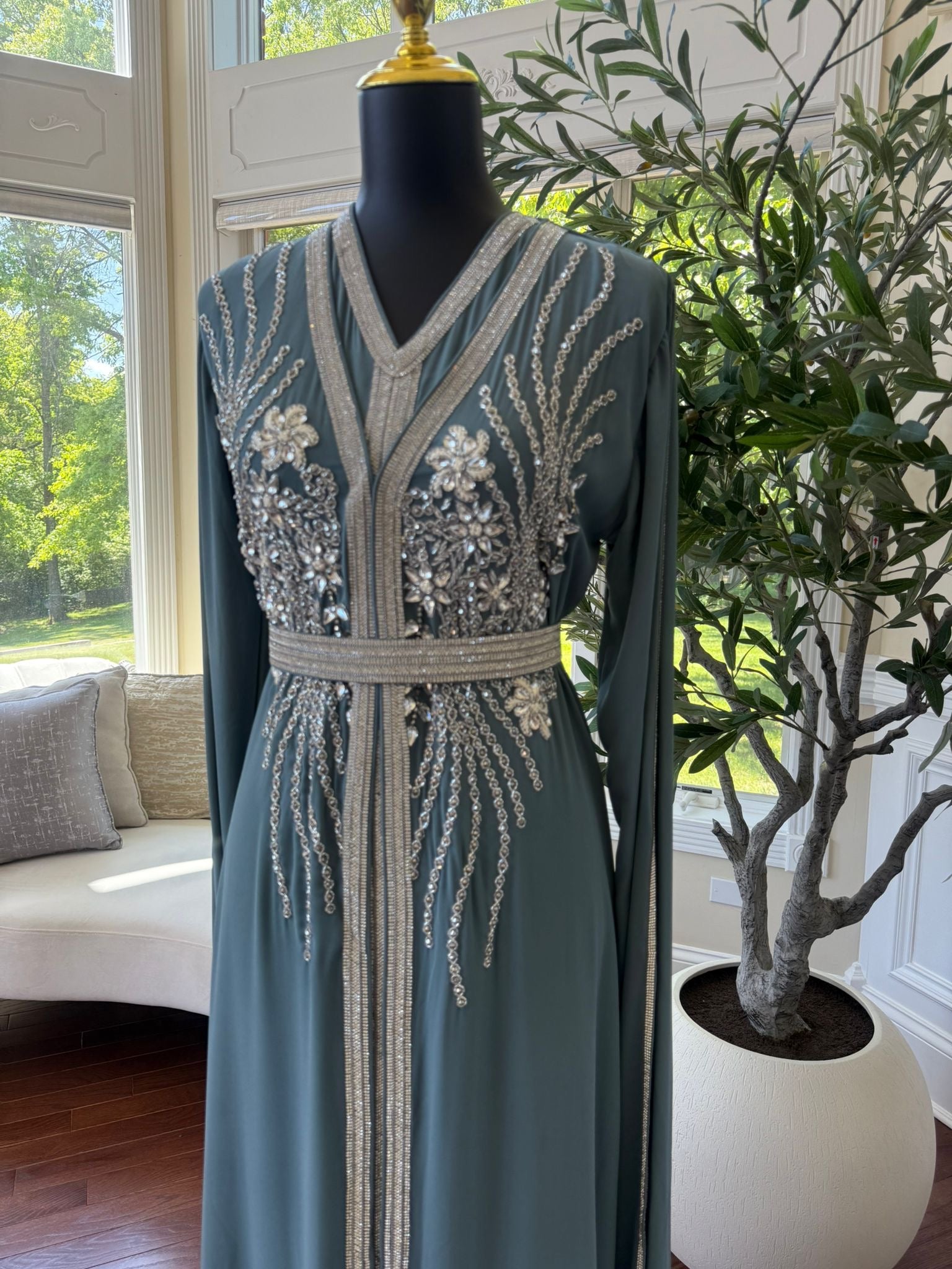 Luxury Baby Blue Kuftan