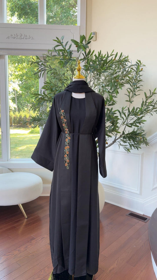 Black Two Piece Abaya