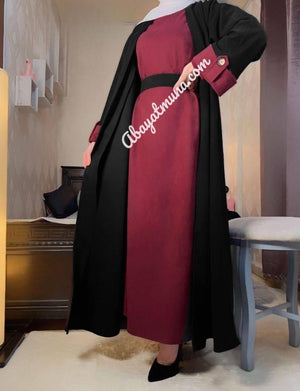 Beautiful Abaya Two Piece Material Velvet Very Elegant 9198807