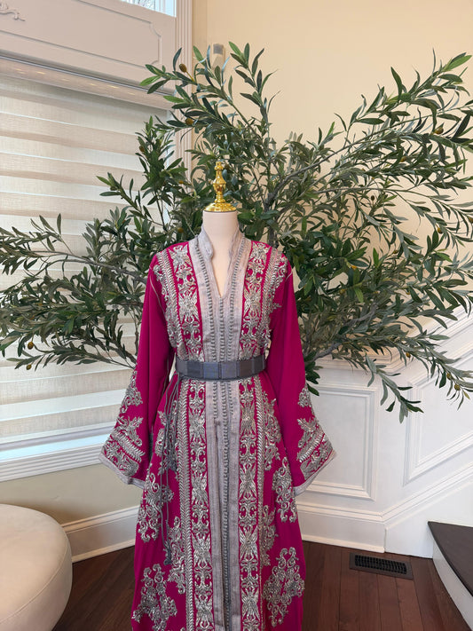 Royal Pink Silver Kuftan Essence