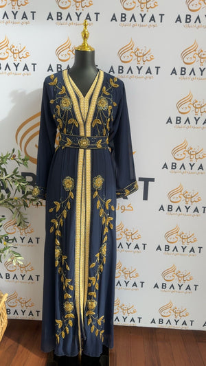 Floral Blue Kuftan