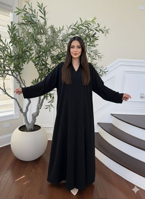 Ethereal Elegance Black Ramadan Abaya