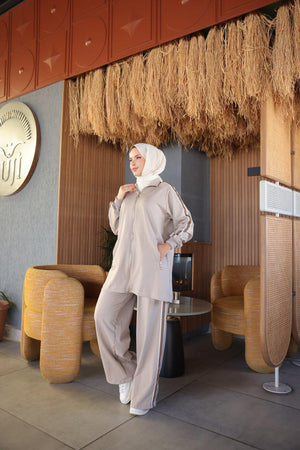 Elegant Two Piece Zipper Comfort Modest Wear