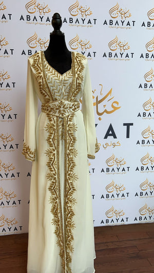 The White and Gold Kuftan of Elegance #8097705