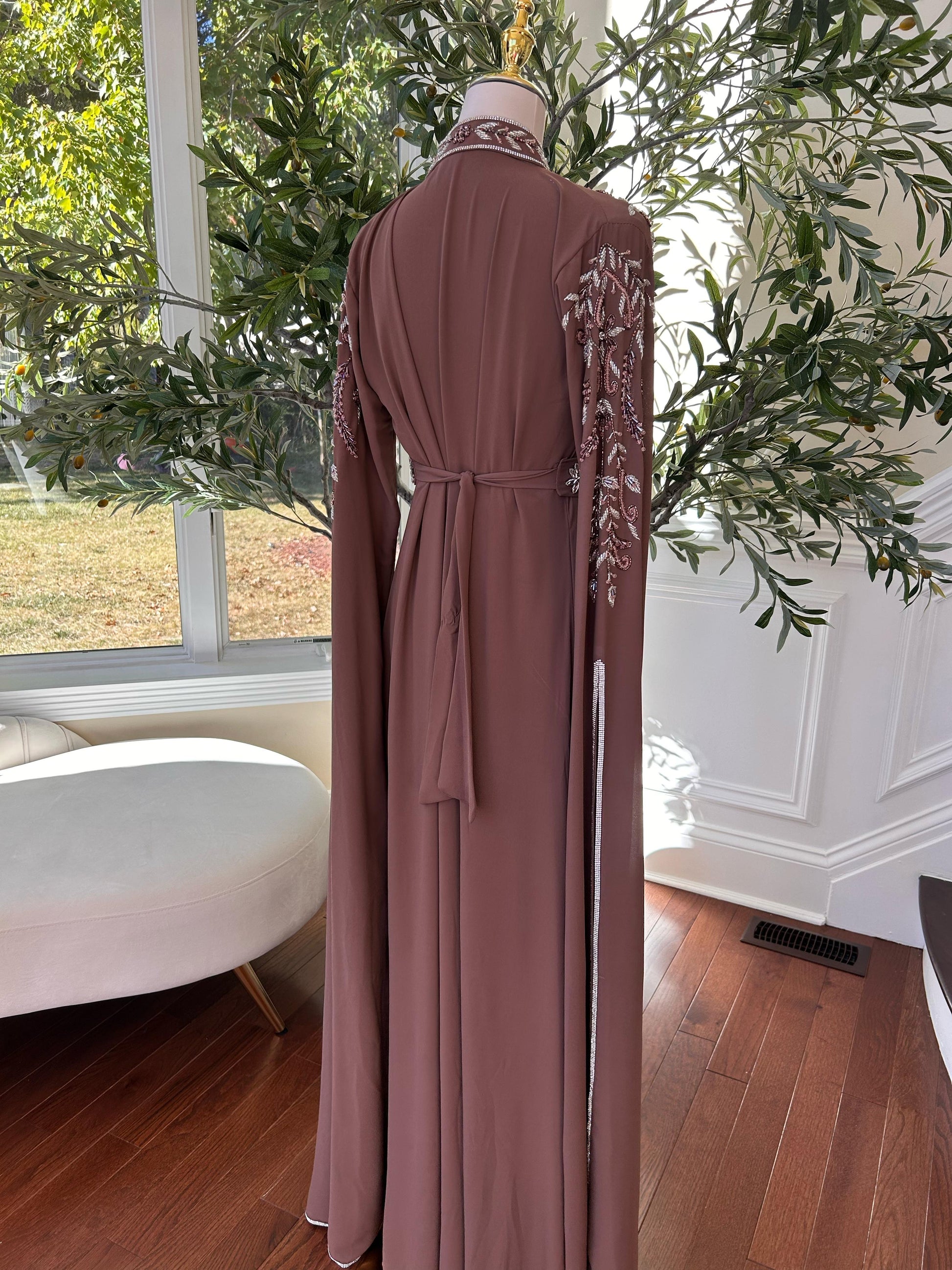 Muave Taupe Elegance Charm Kuftan