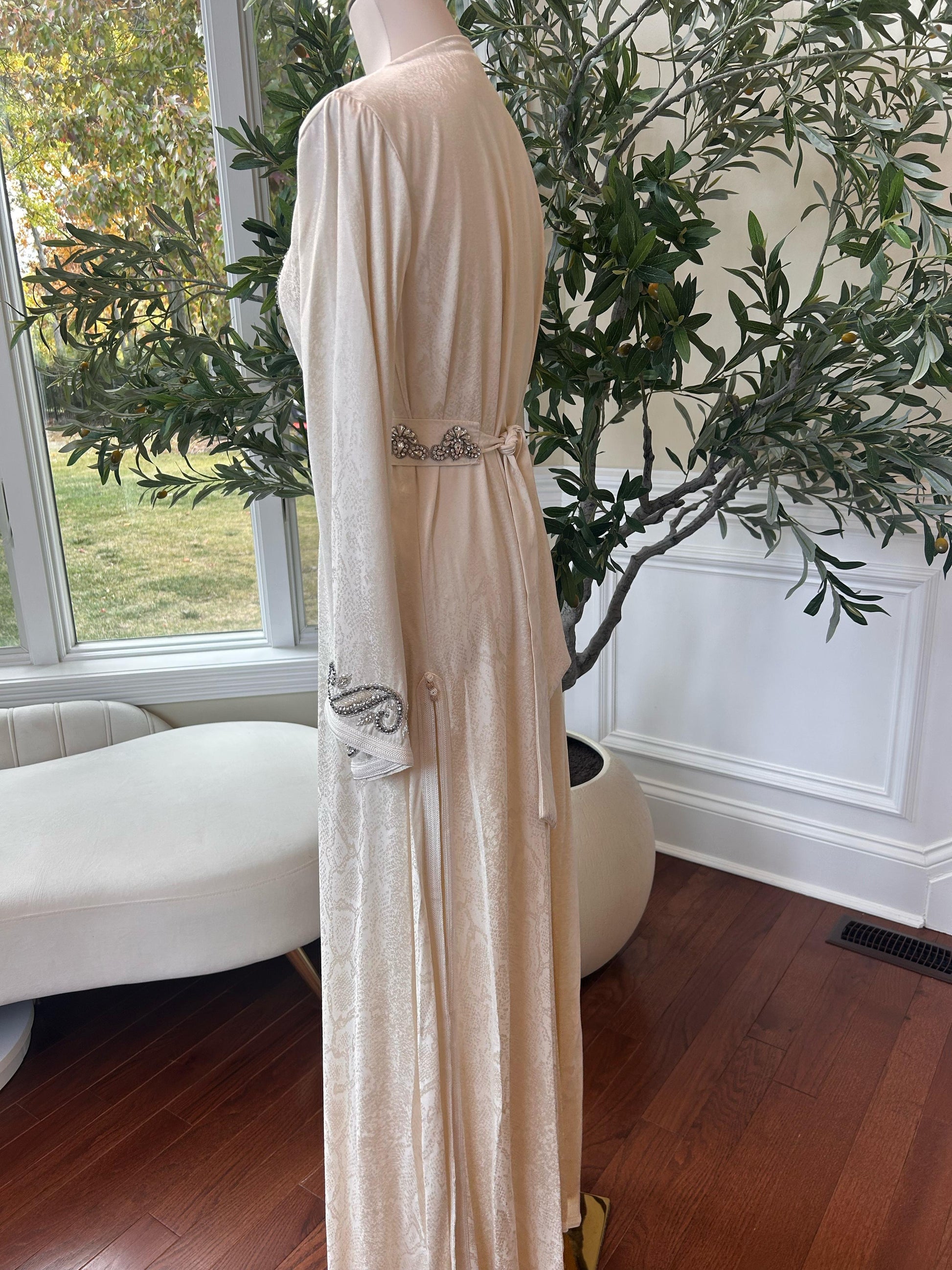 White Royale Beaded Kuftan