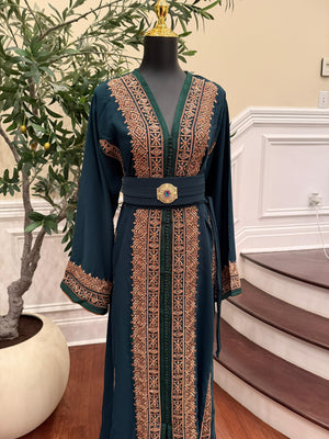 Golden Emerald Royale Kuftan