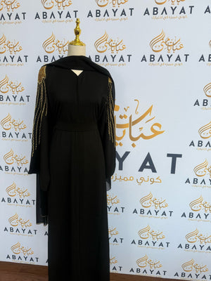 Golden Black Abaya