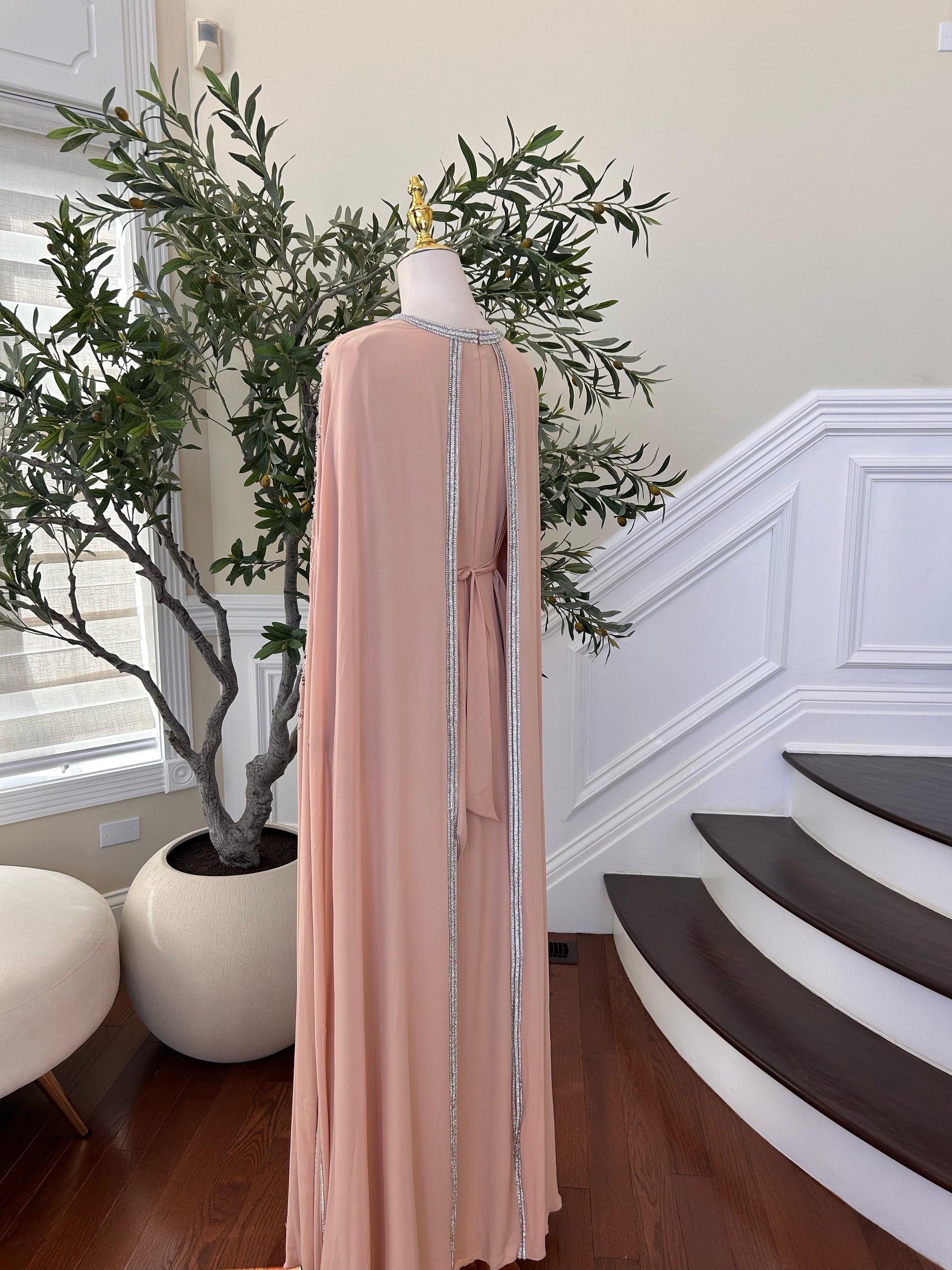 Peach Floral Royale Kuftan