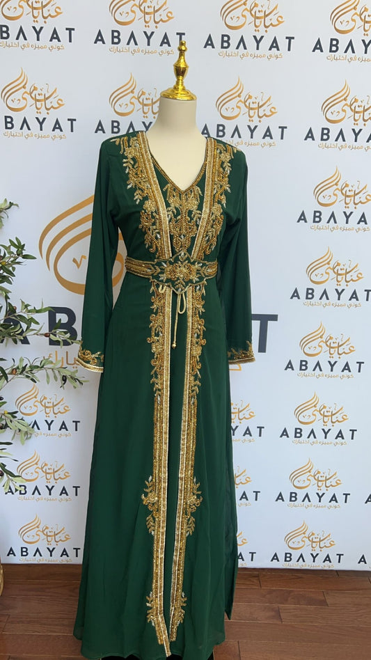 Golden Luxury Green Kuftan