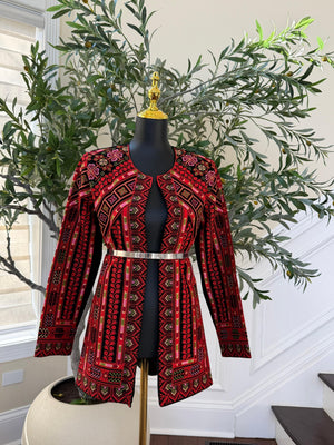 Red Royale Tatreez Heritage Jacket