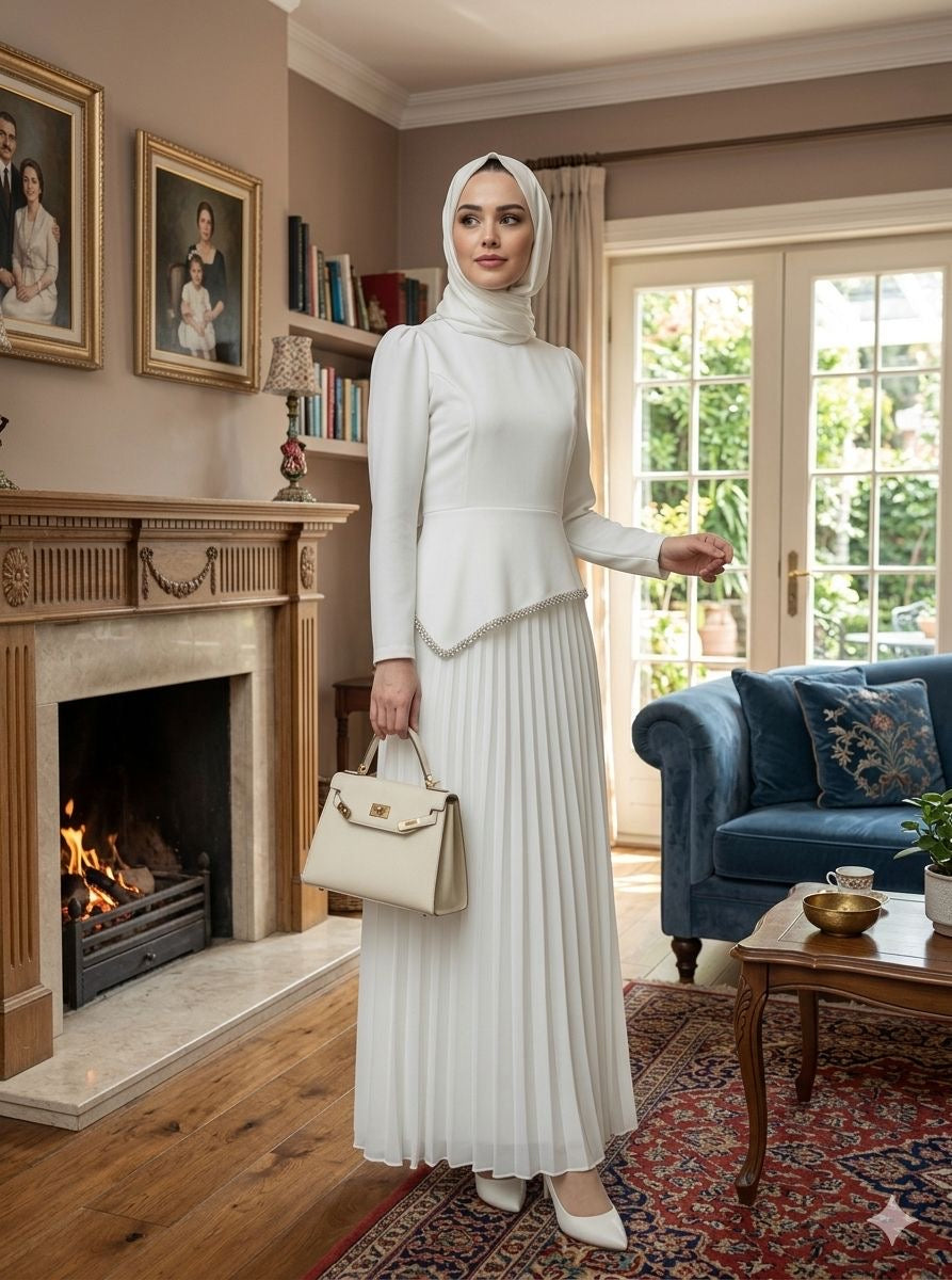 White Royale Elegance Maxi Dress