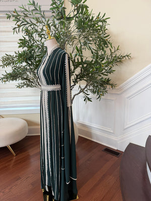 Green Silver Stone Essence Kuftan