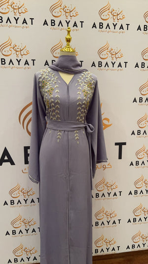 Floral Lavender Abaya