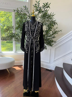 Black Two Piece Abaya Kuftan