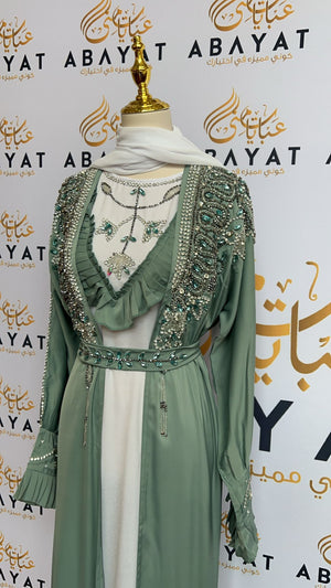 Mint Green Two Piece Abaya