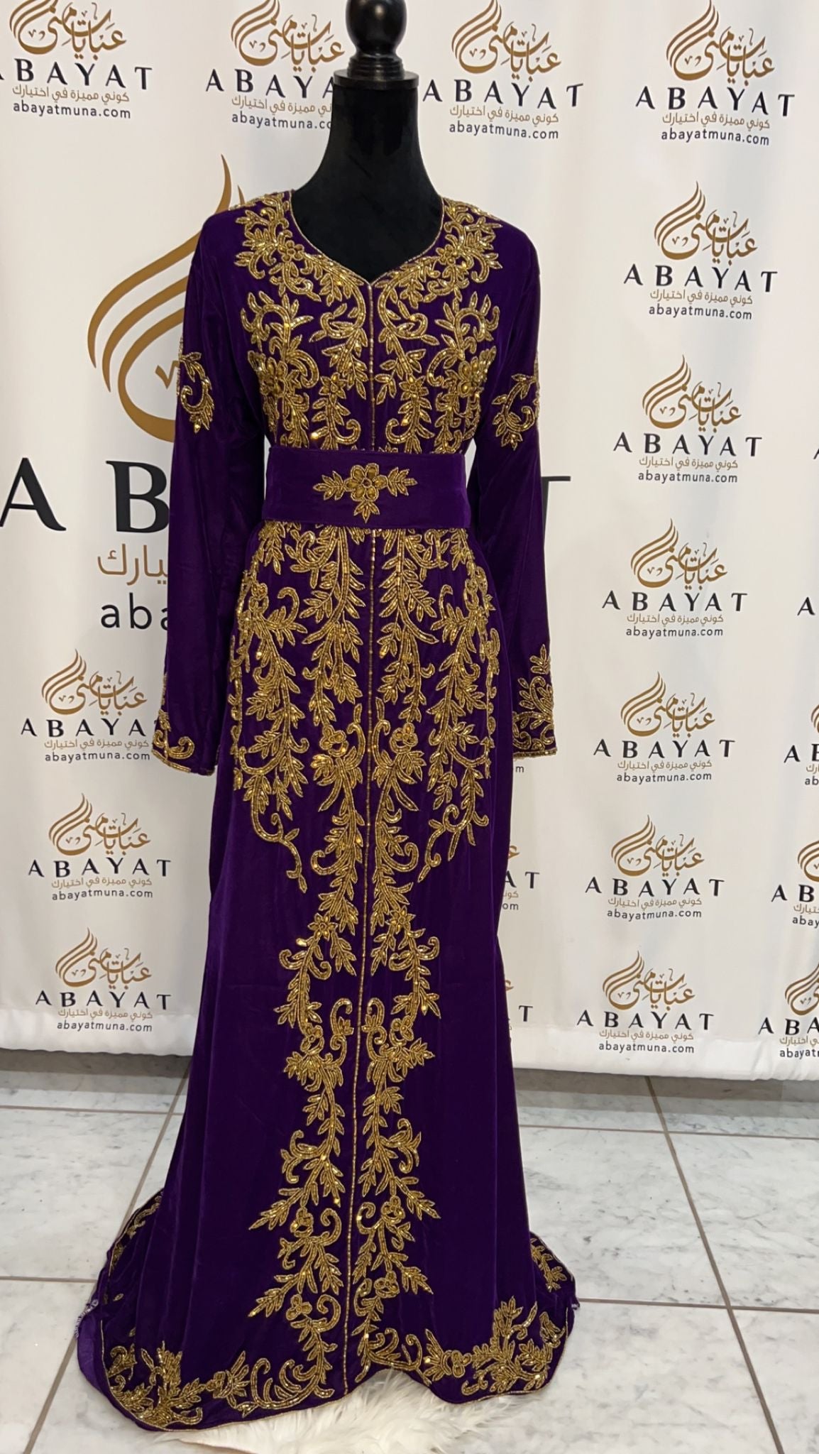 Gorgeous Purple Heavy Work Kuftan #9198312