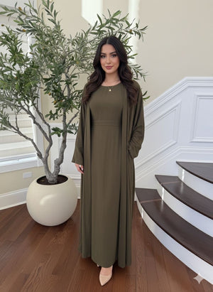 Elegant Two Piece Abaya Set