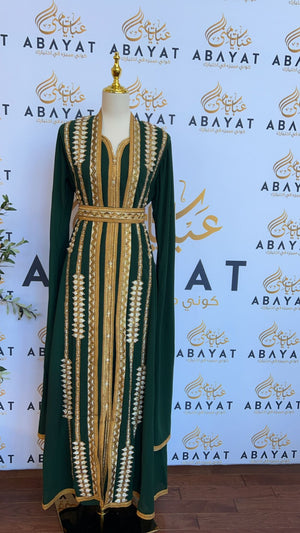 Golden Green Kuftan Elegance