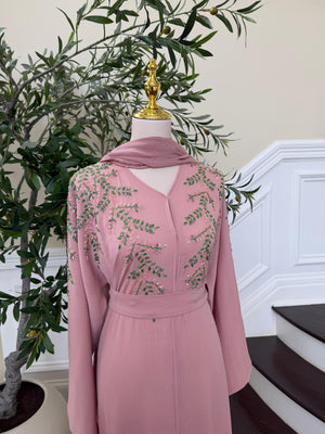 Pink Rose Elegance Abaya