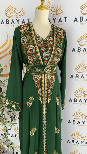 Elegant Two Piece Green Kuftan