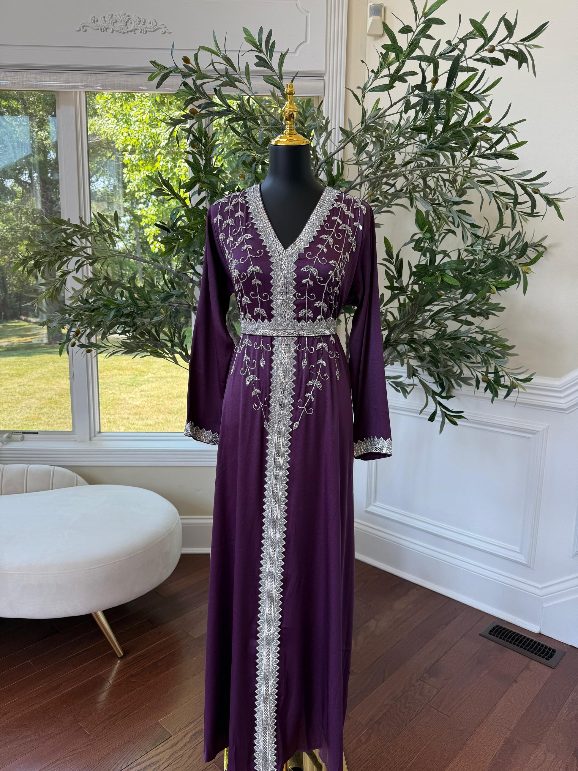 Elegant Purple Kuftan