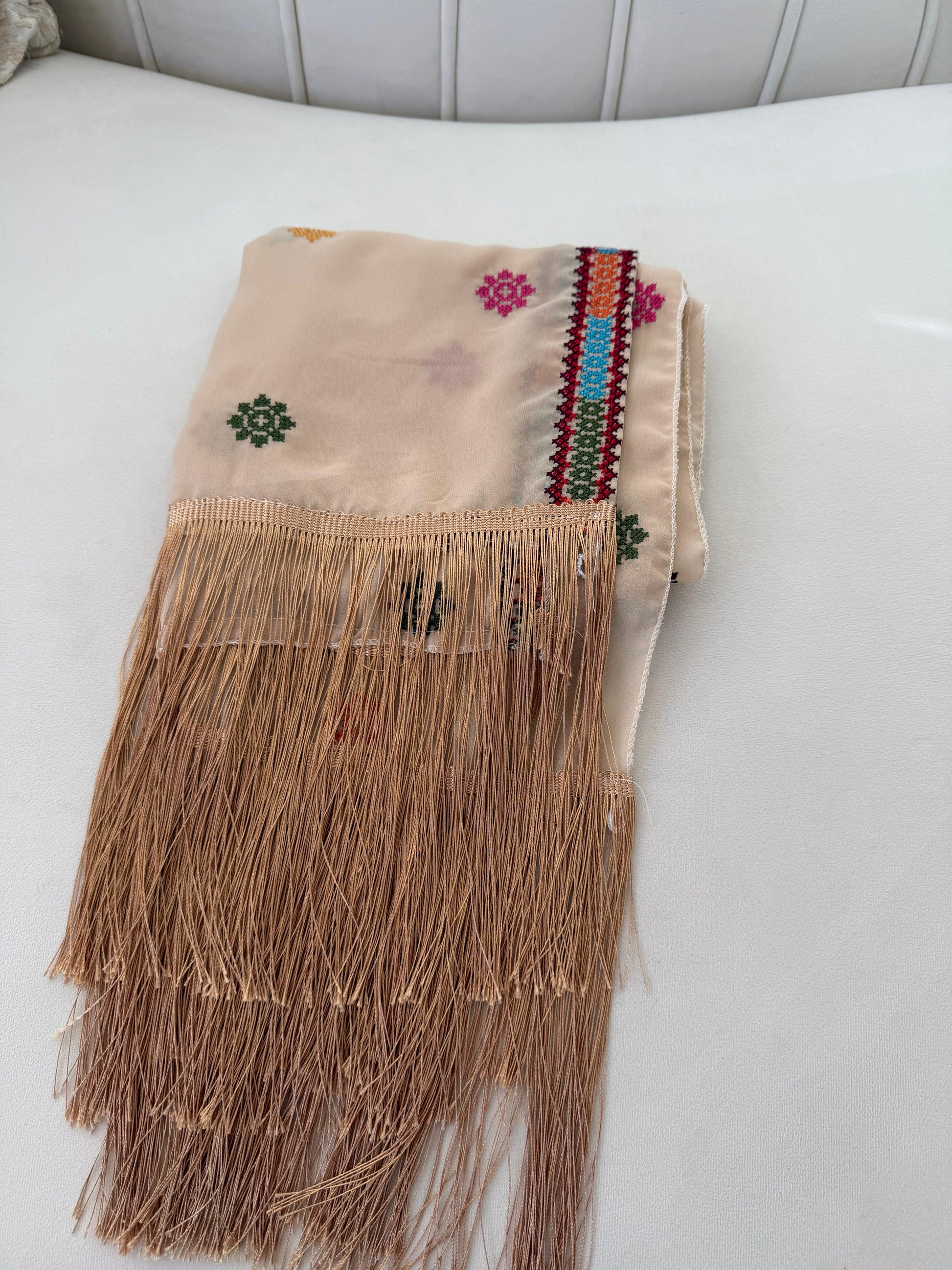 Tan Tatreez Khirka Shal Mandil