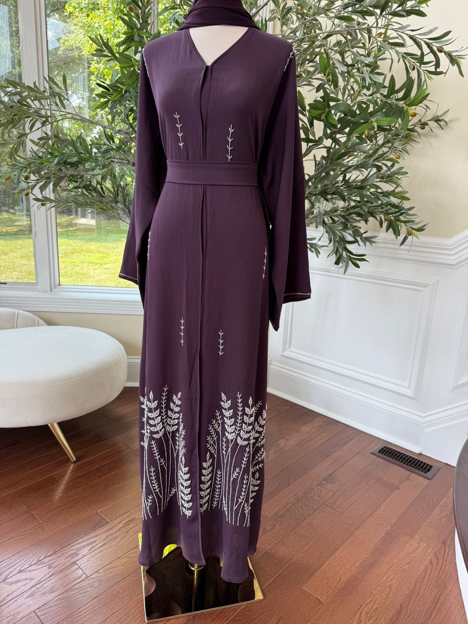 Purple Luxe Floral Abaya