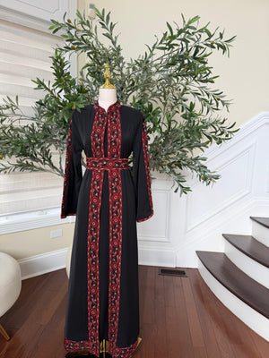 Black Embroidery Tatreez Heritage Thobe