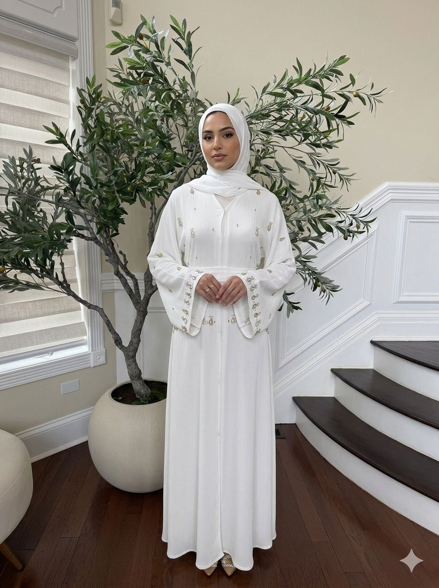 White Charm Essence Abaya