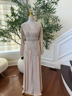 Cream Beaded Royale Kuftan