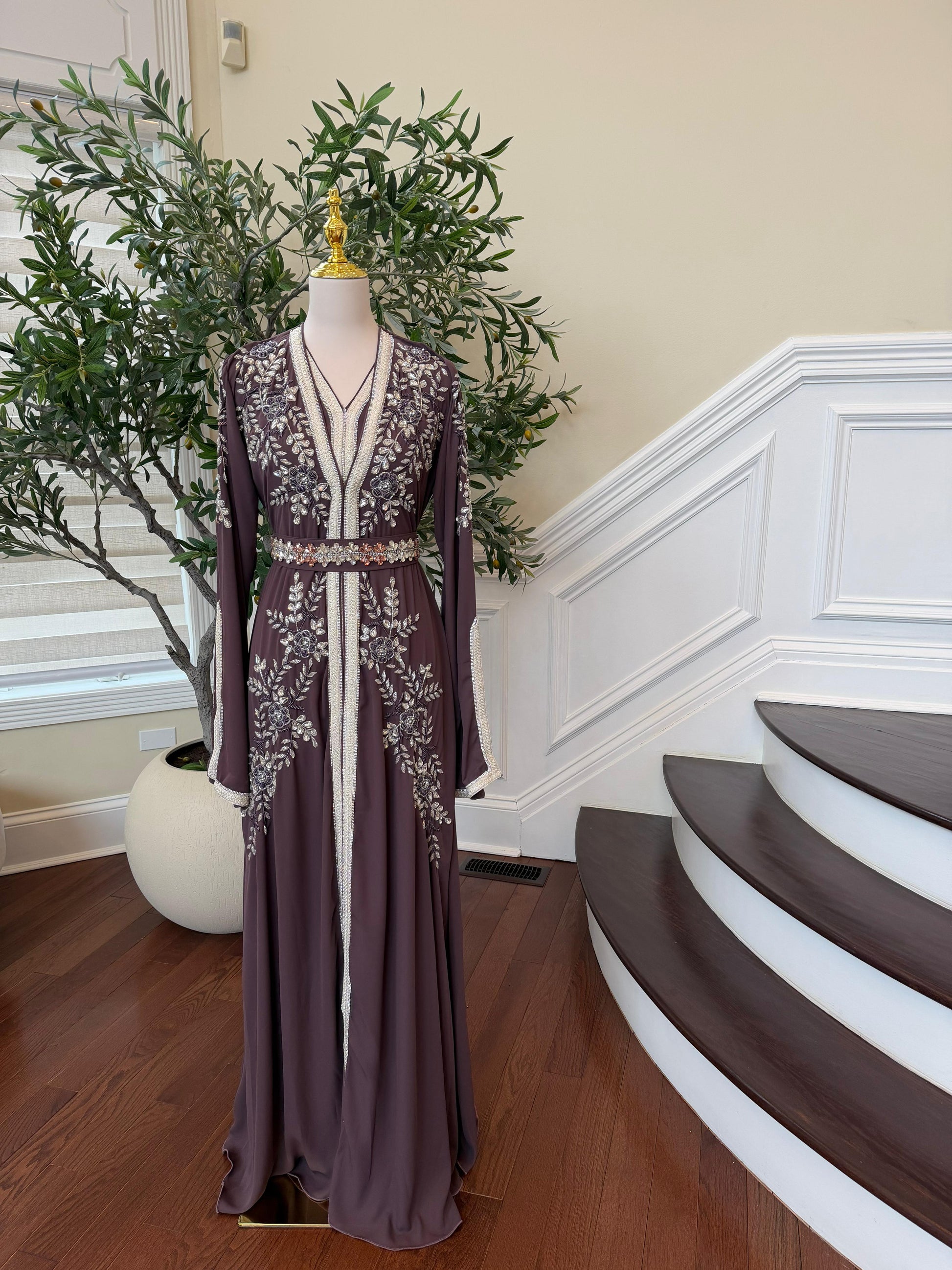 Purple Luxe Beaded Kuftan