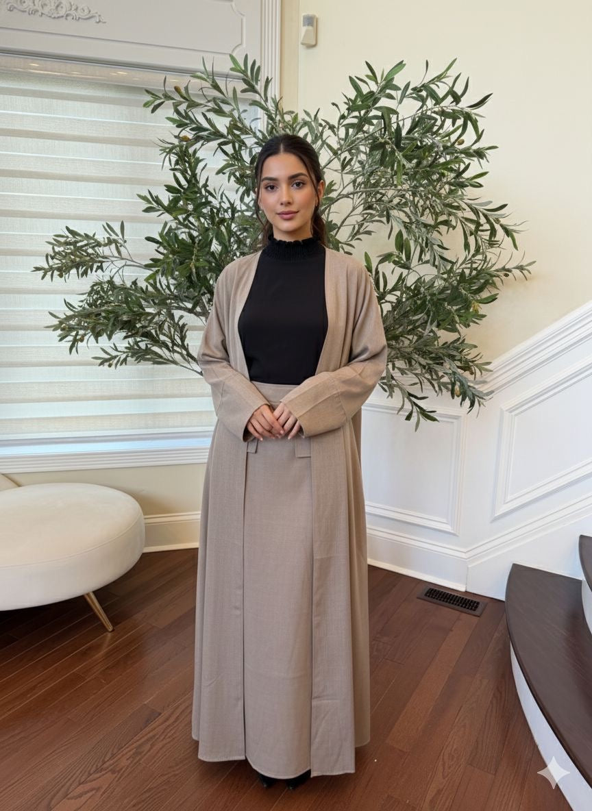 Modest Fashion Skirt & Cardigan Set