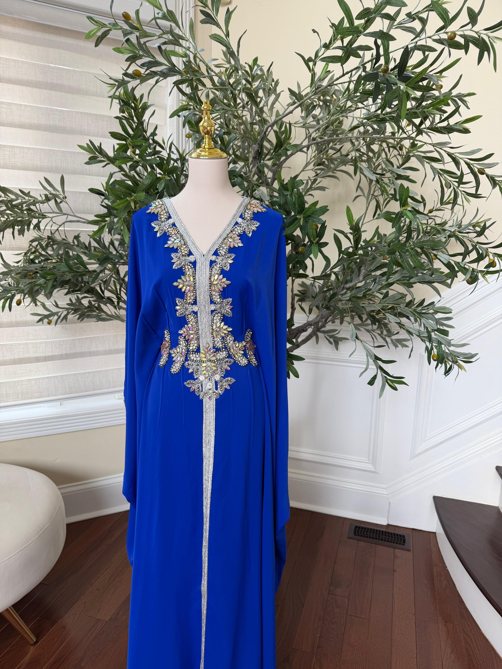 Butterfly Blue Royale Kuftan