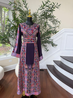 Elegant Purple Tatreez Thobe/ A