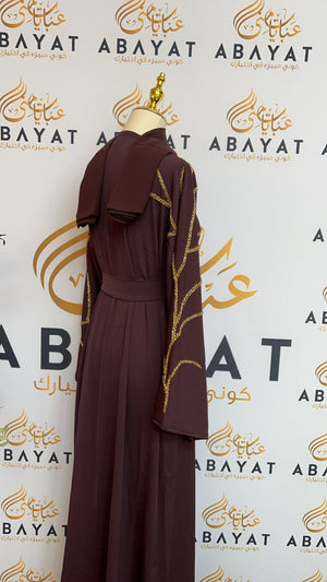 Burgundy Elegance Abaya