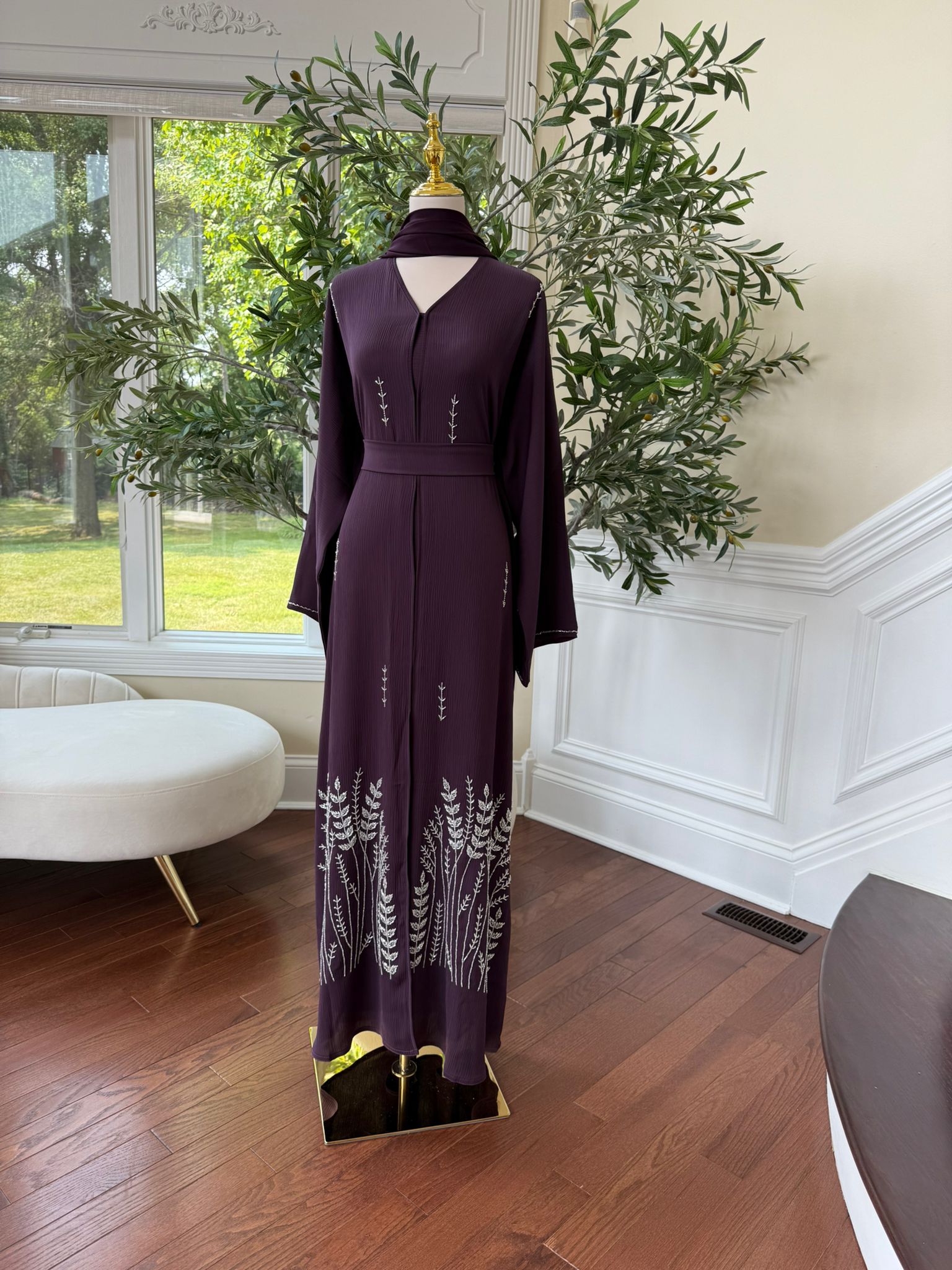 Purple Luxe Floral Abaya
