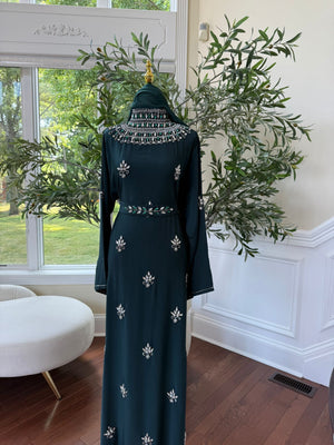 Green Stone Abaya