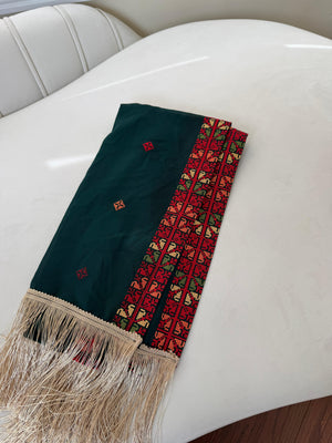 Emerald Green Tatreez Khirka Shal