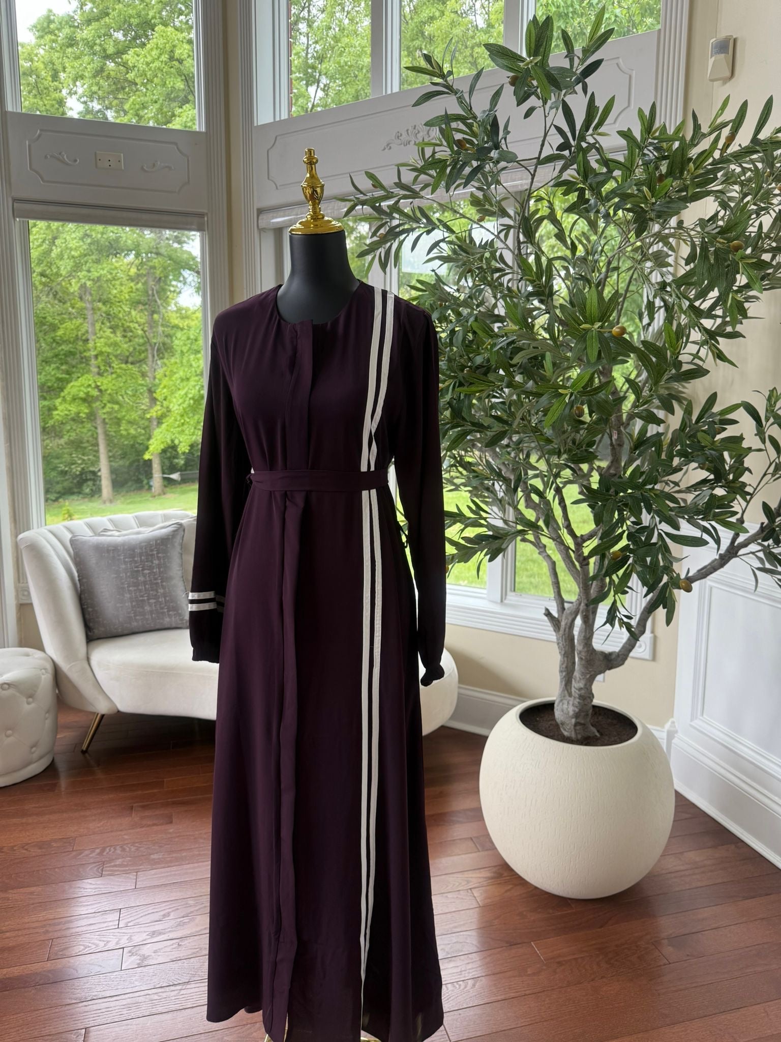 Burgundy Purple Activewear Abaya