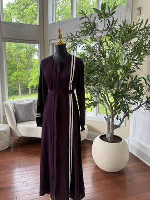 Burgundy Purple Activewear Abaya
