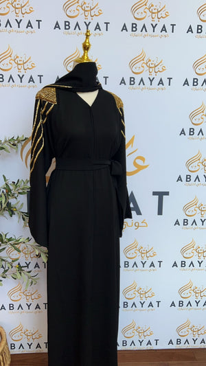 Golden Black Abaya